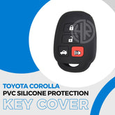 Toyota Corolla 2014–2016 Silicone PVC Key Cover Stylish & Protective (4 Button